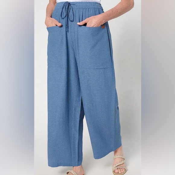 Peace Love World Pants - New Peace Love World Boheme Linen Blend Liz Ankle Pants Chambray size Small